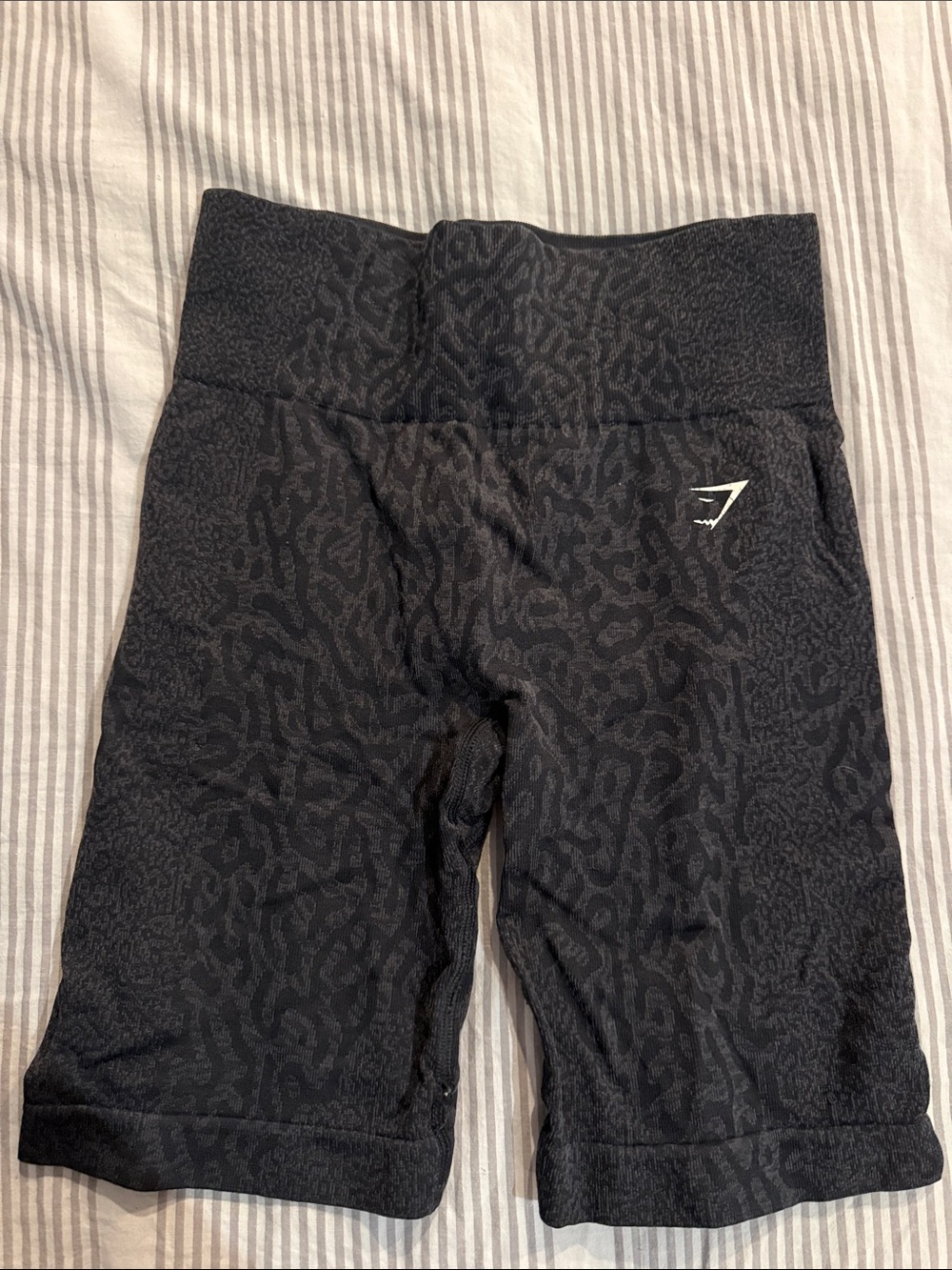 Gymshark Women’s Black Textured High-Waist Bike Short